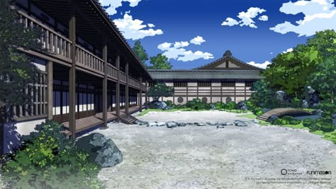 Anime Japanese House, Japanese Mansion Traditional, Traditional Japanese House Anime, Todoroki House, Traditional Japanese Mansion, Japanese House Design Traditional, Japanese Mansion, Background Scenery, Japanese House Design