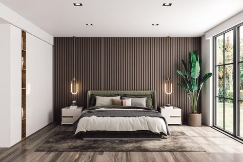 Taupe Accent Wall, Recessed Lighting In Bedroom, Modern Bedroom Design Luxury, Bedroom Design Luxury, Luxury Hotel Bedroom, Hotel Bedroom Design, Designer Bedroom, Bedroom Contemporary, Modern Luxury Bedroom