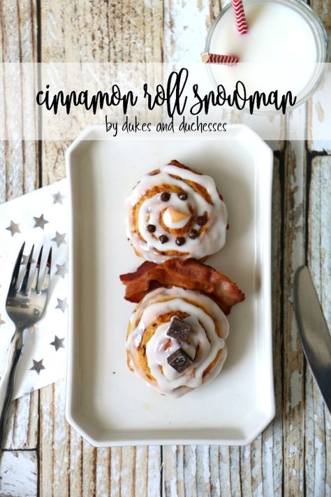 cinnamon roll snowman Snowman Cinnamon Rolls, Cinnamon Roll Breakfast, Pillsbury Cinnamon Rolls, Thanksgiving Treats, Diy Chicken, Holiday Breakfast, Easy Cinnamon, Christmas Breakfast, Breakfast For Kids