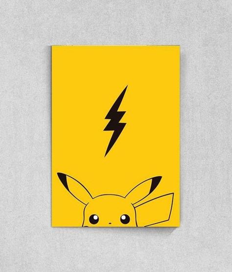 Pikachu Painting, Pokemon Painting, Disney Canvas Art, Kids Canvas Art, Disney Canvas, Canvas Drawing, Hippie Painting, Small Canvas Paintings, Simple Canvas Paintings