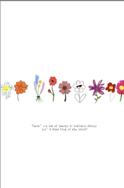 I asked my friends to draw a flower along with my favourite quote and its now my homepage ✨ Asking My Friends To Draw A Flower, Friends Flowers Quotes, She Loves Me She Loves Me Not Flower, Draw Me A Flower Trend, Draw A Flower Trend, Friend Flower Wallpaper Trend, Phrases About Flowers, Pretty Flower Quotes, Flower Drawing Wallpaper Trend