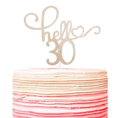 PRICES MAY VARY. Perfect Size - 7.1*5.5in, Suitable for cakes of any shape (round, square, double layer, handmade). Word Cake Topper - Use the word 'Hello 30 ' in the top hat and various other themes to give you a variety of choices to express the meaning of the commemoration. Advanced Materials - Our products are made of high quality, safe and non-toxic materials, it is durable and sturdy. Cake topper comes with a cardboard packaging for maximum protection. Broad Application - Suitable for wedd Gold 30th Birthday Cake, Hello 30 Cake, 30 Birthday Cake Topper, 30th Birthday Cake Toppers For Her, 30th Cake Topper, Word Cake, 30 Cake Topper, Gold Happy Birthday Cake Topper, Hello 30