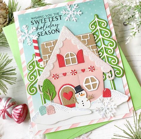 Pink Christmas Cards, Gingerbread Cards, Christmas Puns, Gingerbread Diy, Papertrey Ink Cards, Christmas Card Inspiration, Christmas Card Art, Cardmaking Ideas, Stampin Up Christmas Cards