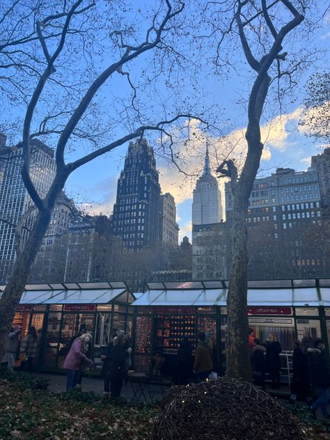 Bryant Park Christmas Market, Nee York Christmas Aesthetic, Bryant Park Nyc Winter, Christmas Time New York City, Bryant Park Nyc Christmas, Nyc During Christmas Aesthetic, Christmas In Nyc Aesthetic Night, New York City December, Bryant Park Nyc