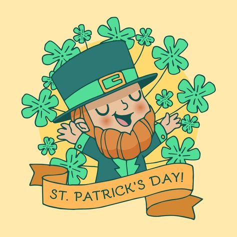 Patrick Drawing, San Patrick Day, Sant Patrick, Saint Patricks Day Art, St Patric, St Patricks Crafts, Print Design Template, San Patrick, Celebration Around The World