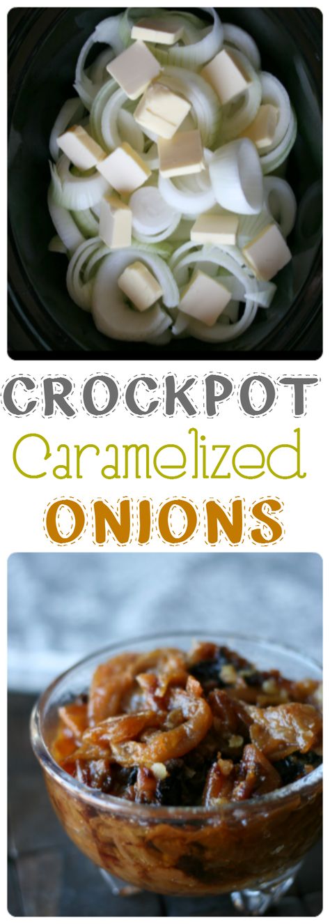 While you are at work all day, let your slow cooker roast up some of these delicious #Crockpot Caramelized Onions. They will be all ready to top any #grilling masterpiece you have in mind for that night. Crockpot Caramelized Onions via FamilyFreshMeals.com Slow Cooker Caramelized Onions, Slow Cooker Roast, Family Fresh Meals, Crockpot Dishes, Crock Pot Slow Cooker, Crockpot Recipes Slow Cooker, Crock Pot Cooking, Side Recipes, Caramelized Onions