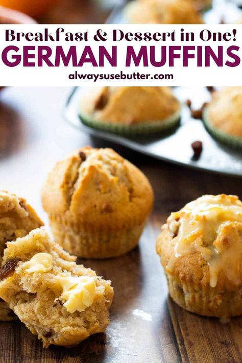 German Muffins, Muffins With Raisins, Maple Muffins, Easy Muffin Recipe, Freeze Muffins, Nuts And Dried Fruit, Sweet Muffins, Raisin Muffins, Moist Muffins