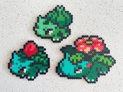 Venusaur Pokemon, Knick Knacks, Perler Beads, Pokemon, Figurines, Ships, Beads, Pokémon