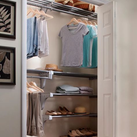 75 Reach-In Closet Ideas You'll Love - May, 2023 | Houzz Small Reach In Closet Ideas, Reach In Closet Organization, Reach In Closet Ideas, Yellow Cabinets, Creative Closets, Recessed Panel Cabinets, Closet Built Ins, White Closet, Reach In Closet