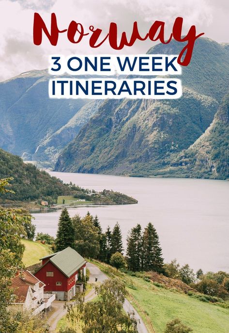 Three complete Norway itineraries for one week in Norway, either by car as a Norway road trip, or with public transportation in Norway Norway Roadtrip, Southern Norway, Norway Vacation, Norway Travel Guide, Norway Trip, Travel Norway, Norway Fjords, Visit Norway, Scandinavia Travel