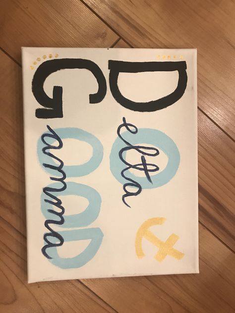 Delta gamma canvas craft Gbig Sorority Crafts, Delta Gamma Paintings Canvases, Delta Gamma Paintings, Diy Sorority Crafts, Delta Gamma Canvas, Delta Gamma Crafts, Delta Gamma Designs, Sorority Canvas Paintings, Sorority Paintings