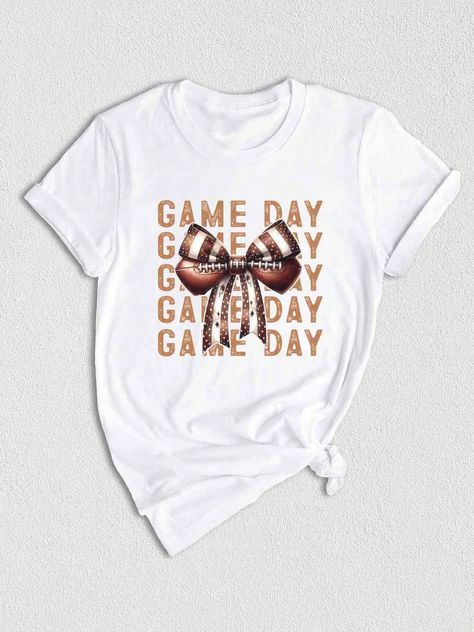 Introducing our game day-inspired T-shirt, the perfect addition to any football fan's wardrobe! This coquette shirt features a retro football design, making it a must-have for game day enthusiasts. Whether you're a football mama, football mom, football grandma, or football sister, this shirt showcases your support for your favorite player on the field. Crafted with utmost care and attention to detail, this football jersey-inspired T-shirt combines style and comfort effortlessly. Made from premium quality materials, it guarantees a soft and cozy feel all day long, ensuring you stay comfortable throughout the game day excitement. With its vibrant colors and eye-catching design, this shirt is a true reflection of your team spirit. The football graphic, complete with a classic football helmet Football Sister, Football Fan Shirts, Coquette Shirt, Football Lover, Classic Football, Football Mom Shirts, Gifts For Football Fans, Football Helmet, Football Lovers