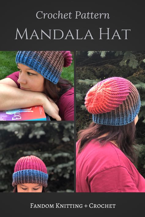 Easy Crochet Pattern for Extraordianary Mandala Yarn Beanie Hat. Mandala Yarn Crochet Hat Patterns Free, Crochet Boho Beanie Free Pattern, Crochet Mandala Yarn Pattern, Mandala Yarn Crochet Patterns, Mandala Yarn Crochet Patterns Free, Mandala Yarn Patterns, Crochet Baby Hats Free, Crotchet Beanie, Crochet Baby Hats Free Pattern