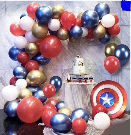 White Balloons Wedding, Gold White Balloons, Superhero Balloons, Balloons Happy Birthday, Balloons Wedding, Graduation Balloons, Garland Arch, Winter Wonderland Party, Boy Baby Shower Themes