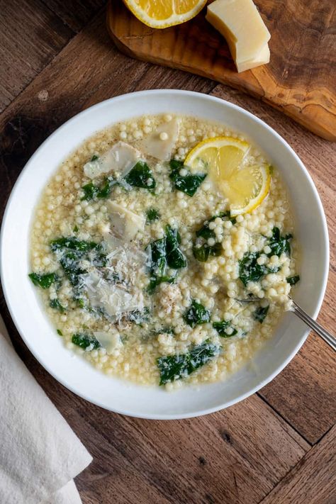 Italian Pastina Egg Drop Soup is a delicate and comforting soup that brings together tiny jewels of pasta with silky egg ribbons in a heart-warming chicken broth. This Italian penicillin is a soup most Italians will speak fondly of, as it's a soup our mothers fed us when we were home from school, miserable with a cold. There is something very comforting about this soup. Pastina Soup With Egg, Italian Pastina, Italian Penicillin, Soup With Egg, Pastina Soup, Comforting Soup, Egg Drop Soup, Egg Drop, Pasta E Fagioli