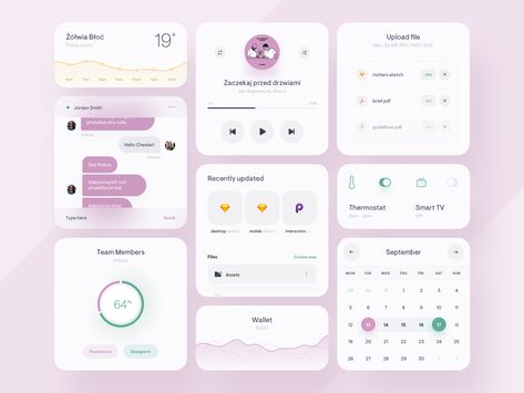 App widgets / UI Elements by Riotters Apps For Widgets, Widgets Design, App Widgets, Ui Ux 디자인, Widget Design, Ios Design, App Template, App Design Inspiration, App Interface