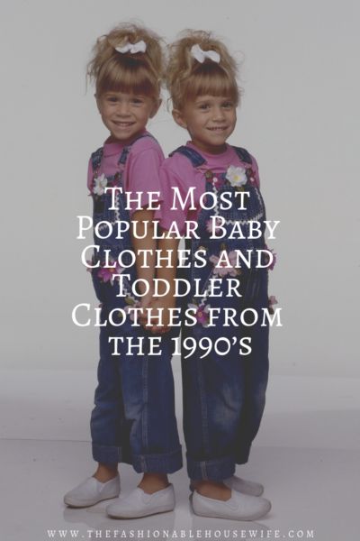 The Most Popular Baby Clothes and Toddler Clothes from the 1990’s • The Fashionable Housewife 90s Toddler Outfit, Kids 90s Outfit Ideas, 90s Baby Clothes, 90s Kids Fashion, 90s Party Outfit, Denim Ruffle Dress, Potato Sticks, 90’s Outfits, Grunge Boy