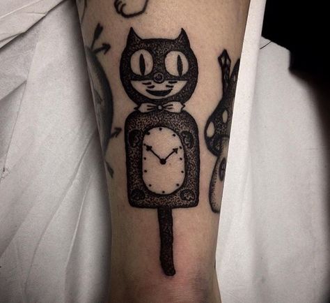 kit cat clock Kit Kat Clock Tattoo, Kit Cat Clock Tattoo, Traditional Style Cat Tattoo, Cat Clock Tattoo, Traditional Black Cat Tattoo, Vintage Cat Tattoo, Cat Traditional Tattoo, Cat Skull Tattoo, Alternative Tattoos