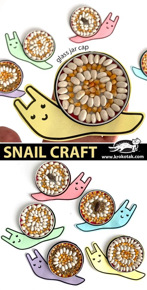 children activities, more than 2000 coloring pages Snails Preschool, American Indian Crafts, Snail Craft, Insect Crafts, Animal Art Projects, Mixed Media Crafts, Autumn Crafts, Camping Crafts, Nature Crafts