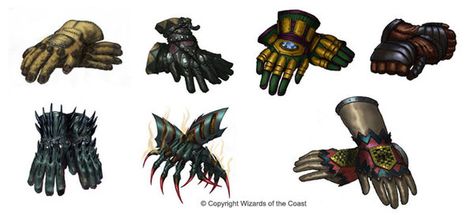 Gloves Design #2 by Concept-Art-House on deviantART Gloves Concept Art, Fantasy Gloves, Concept Art House, Dnd Loot, Dnd Inspiration, Dungeons And Dragons Art, Clothing Reference, Rp Ideas, Gloves Design