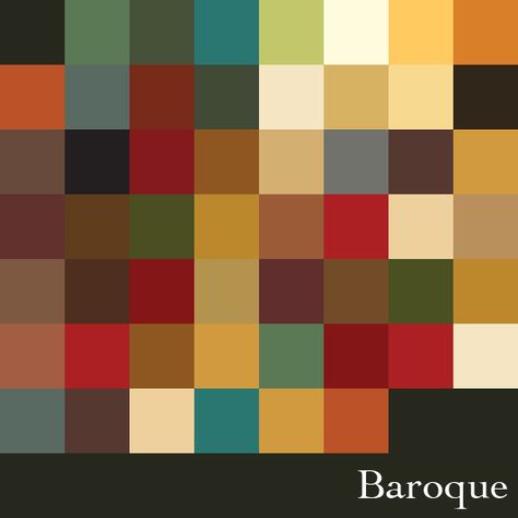 Baroque Color Palette Eclectic Color Palette, Motif Baroque, Period Color, Interior Design History, Baroque Painting, Medieval Tapestry, Color Pallete, Art Basics, Baroque Art