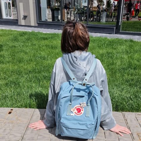 Blue Kanken Backpack, Backpack Outfit, Kanken Backpack, Fjallraven Kanken, Fjallraven Kanken Backpack, Outfits Ideas, Orlando, Blue Green, Backpacks