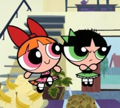 Girl Duos Cartoon, "eww Look At That Duo", Iconic Duos Best Friends Cartoon, Iconic Female Duos, Cartoon Duos, Blossom And Buttercup, Movie Duos, Duo Ideas, Powerpuff Kızları