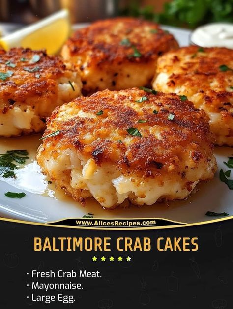 Immitation Crab Recipes, Lobster Cakes, Baltimore Crab Cakes, Charles Parks, Seafood Dish Recipes, Crab Dishes, Crab Cake Recipe, Delicious Seafood Recipes, Crab Cake