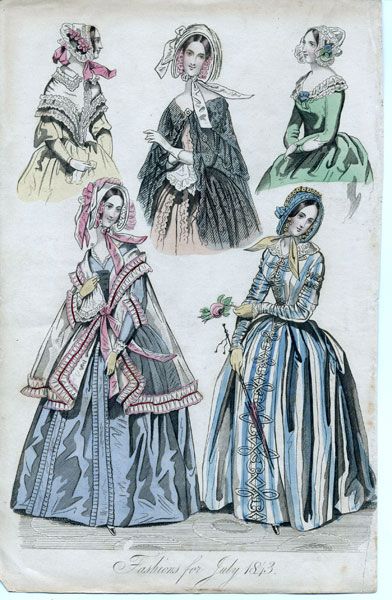 1850 Fashion | Fashions for January 1843 1840 Fashion, 1850 Fashion, Fantasy Clothes, 1800s Fashion, Plate Collection, 19th Century Fashion, Antique Clothing, Vintage Hair, Old Fashion