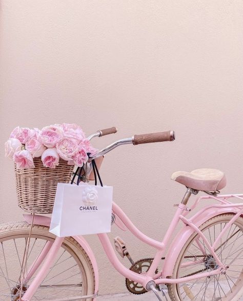 Kad Nama, Pink Bicycle, Pink Bike, Soft Pink Theme, Baby Pink Aesthetic, Pink Aura, Pink Life, Pastel Pink Aesthetic, Pink Chanel