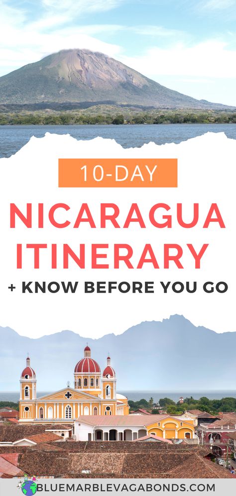 10- day Nicaragua Itinerary and  everything you need to know for planning your next adventure in Nicaragua - accommodation, transport, food, internet, and more. #nicaraguatravelguide #nicaraguaguide #nicaraguatraveltips #nicaraguaitinerary #nicaraguatravel #centralamericatravel Nicaragua Travel Itinerary, Nicaragua Itinerary, Central America Packing List, Travel Nicaragua, Nicaragua Travel, Latin America Travel, Central America Travel, Adventure Vacation, Travel Wishlist