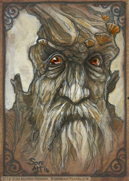 Treebeard Art, Lord Of The Rings Art Illustration, Ent Tattoo, Tolkien Illustration Artworks, The Hobbit Illustration Jrr Tolkien, Eyown Lotr Art, Tolkien Original Illustration, Lotr Party, Tolkien Illustration