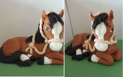 just fondant horse Fondant Horse, Horse Theme Birthday Party, Horse Cakes, Farmyard Party, Horse Birthday Cake, Fondant Figures Tutorial, Horse Birthday Parties, Horse Cake, Fondant Animals