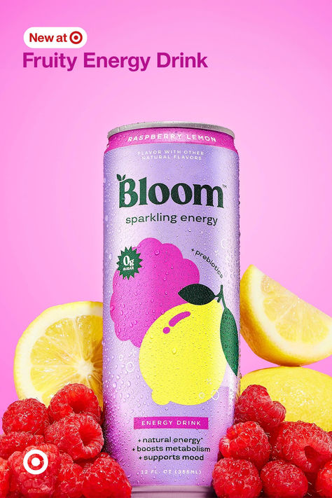 Charge up with a fruity, sparkling drink. This refreshing raspberry & lemon flavored energy drink is just what you need to refuel anytime, anywhere. P.S. It’s zero-sugar. Pineapple Drink, Cosmos Drink, Energy Drink, Energy Drink Design, Bloom Energy Drink, Cosmo Drink, Energy Drink Packaging, Boost Energy Drink, Energy Drink Packaging Design