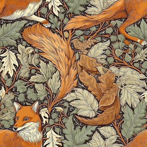 BEETAL Autumnal Fox Leaf Boho Brown Dried Leaf Peel and Stick Wallpaper Easy Peel Off Contact Paper Stick on Adhesive Wall Paper for Bathroom Waterproof Renter Friendly - Amazon.com Wallpaper With Foxes, Cabincore Wallpaper, Botanical Peel And Stick Wallpaper, Wallpaper Birds, Fox Wallpaper, Cottagecore Wallpaper, Boho Wallpaper, Family Ideas, Attic Bedroom