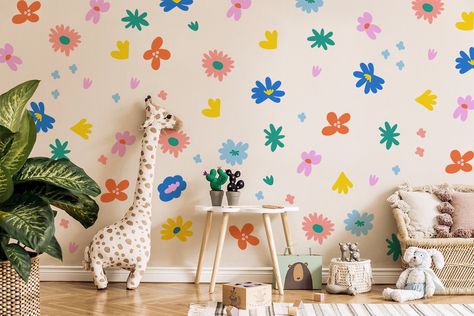 Floral Wall Stickers, Cloud Wall Decal, Wall Appliques, Kids Room Wall Stickers, Floral Wall Decals, Kids Room Wall Decals, Wall Decor Boho, Flower Wall Decals, Floral Decal