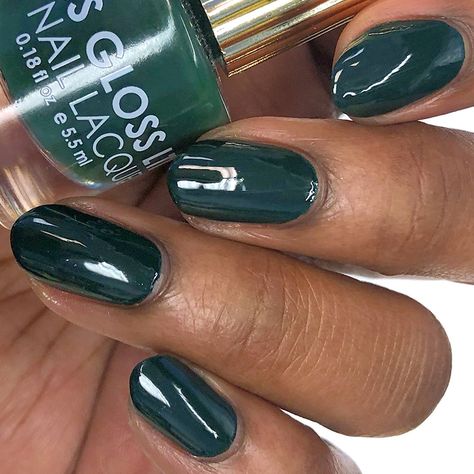 Olive Nail Polish, Opi Emerald Green Nail Polish, Green Colour Nail Polish, Deep Green Nail Polish, Chanel Green Nail Polish, Night Palm, Eco Club, Palm Nails, Cruelty Free Nail Polish