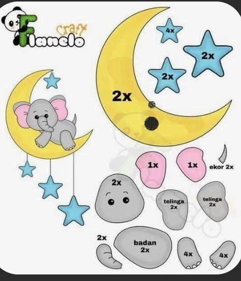 Layered Images, Felt Templates, Felt Toys Patterns, Felt Animal Patterns, Felt Crafts Patterns, Felt Crafts Diy, Animal Sewing Patterns, Sewing Stuffed Animals, Felt Baby