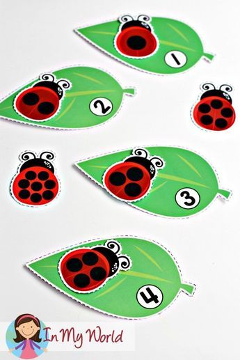 Connecting Numerals To Quantities Preschool, Spring Preschool Centers, Ladybug Math, Insects Preschool, Bugs Preschool, Ordinal Numbers, Insects Theme, Preschool Centers, Spring Preschool