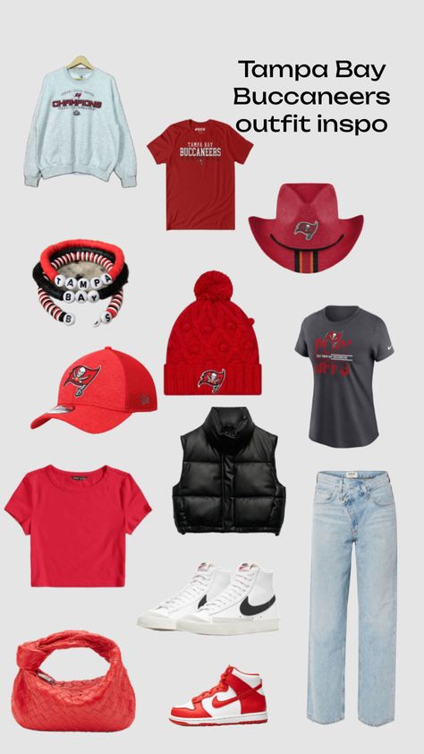 Bucs Game Outfit, Football Game Outfit, Trip Outfits, Day Outfits, Tampa Bay Buccaneers, Football Game, Gaming Clothes, Football Games, Tampa Bay