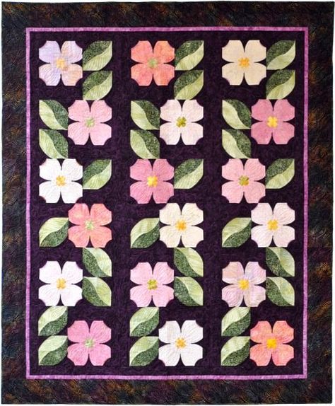 Flower Quilts Floral Quilt Patterns, Flower Quilt Patterns, Nancy Zieman, Spring Quilts, Flower Quilts, Flower Quilt, Quilting Inspiration, Star Quilt Patterns, Floral Quilt