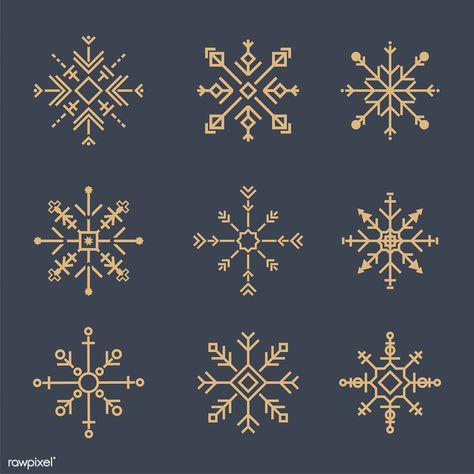 Christmas Draw, Snow Flake Christmas, Xmas Party Invitations, Christmas Illustration Design, Icons Christmas, Snowflakes Drawing, Snowflake Images, Art Notes, Christmas Tattoo