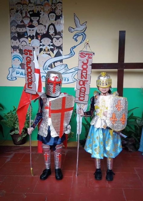 St George Costume Kids, St Peter Costume, St Joan Of Arc Costume, Saints Costume, Joan Of Arc Costume, Saint Costume, Eve Costume, St Joan Of Arc, Saint Joan Of Arc