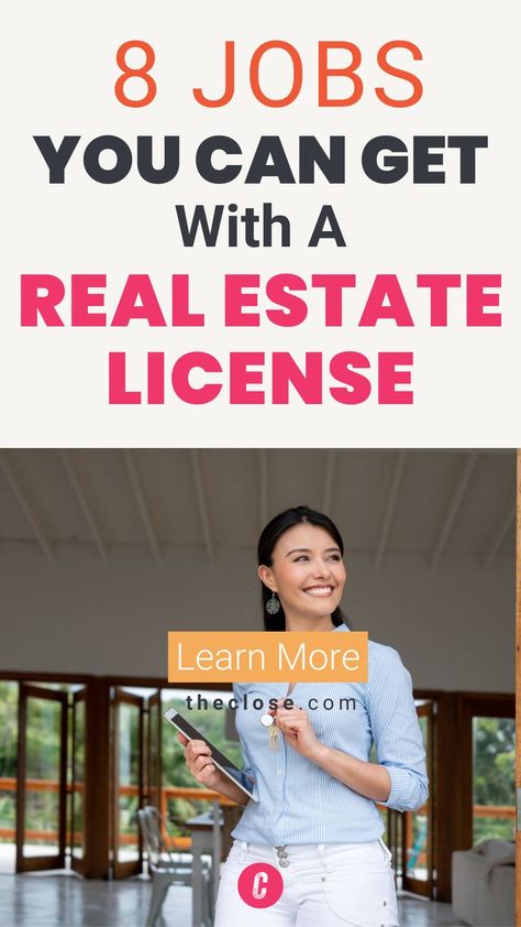 8 Jobs You Can Get With a Real Estate License Real Estate Assistant Duties, Becoming A Real Estate Agent Tips, Real Estate License Certificate, Real Estate Assistant, Real Estate Exam, Real Estate Agent Marketing, Real Estate License, Real Estate Career, Small Business Social Media