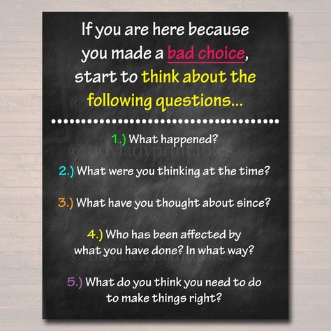 Get students thinking with this thoughtful and trendy faux chalkboard typography poster. A stylish and great principal office, assistant principal, counselor, social work or therapist office poster to encourage thinking about choices/consequences. A great sign to hang in any middle school or high school office. ________________________________________________ Note: THIS IS A DIGITAL PRODUCT. NO PHYSICAL ITEM WILL BE SENT TO YOU. • Watermark will not appear on your files. This product is an INSTA Assistant Principal Office, High School Office, Counselor Door Sign, School Counselor Posters, Principal Office, Principal Office Decor, Counselor Posters, Social Work Offices, Counselor Office Decor