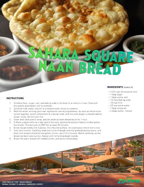 Zootopia Themed Food, Video Game Recipes, Fandom Recipes, Disney Nights, Zootopia Birthday, Movie Recipes, Disney Movie Night Food, Movie Dinner, Naan Bread Recipe