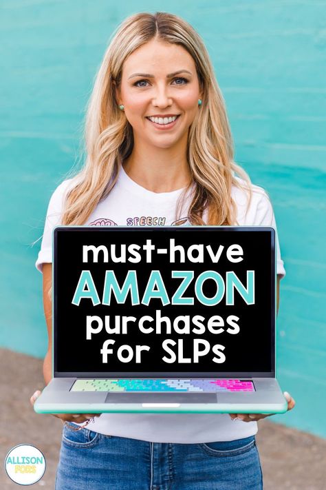 Here are my favorite speech therapy toys, books, and other SLP supplies at great prices on Amazon. Slp Must Haves, Slp Gift Ideas, Speech Therapy Room Setup, Preschool Speech Therapy Activities, Speech Therapy Office, Speech Therapy Toys, Slp Classroom, Slp Gifts, Speech Therapy Activities Language