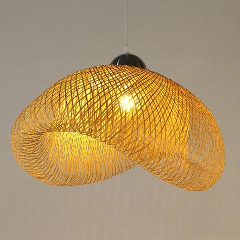 Handmade Bamboo Lamp Wicker Rattan Wave Shade Pendant Light Vintage Japanese Lamp Suspension Home Indoor Dining Table Room|Pendant Lights| - AliExpress Indoor Dining Table, Pendant Lamp Living Room, Japanese Lamp, Japanese Lamps, Table Room, Cheap Pendant Lights, Bamboo Lamp, Living Room Restaurant, Bamboo Pendant Light