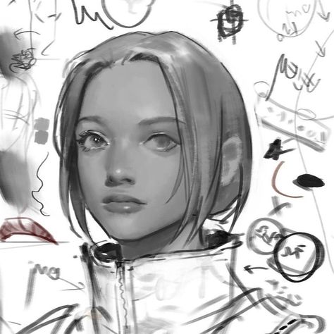 Grayscale Drawing Digital, Grayscale Reference, Greyscale Digital Art, Grayscale Drawing, Greyscale Art, Grayscale Art, Photographie Portrait Inspiration, Have Inspiration, Poses References