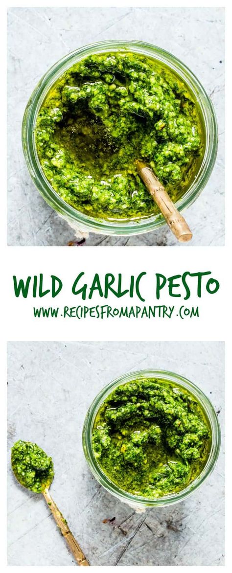 Food Processor Ideas, Garlic Pesto Recipe, Ramp Pesto, Wild Garlic Pesto, Garlic Pesto, Easy Meal Ideas, Wild Garlic, Mood Food, Garlic Recipes